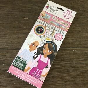 Colorforms 4 in 1 fashion dress up scenes set